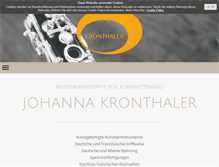 Tablet Screenshot of kronthaler-klarinetten.de
